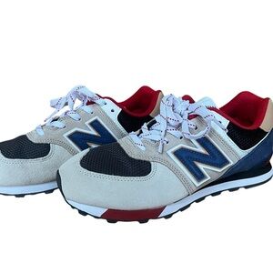 New Balance Kids Sneakers - Cream, Navy, Red